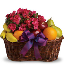 Fruits and Blooms Basket from Arjuna Florist in Brockport, NY